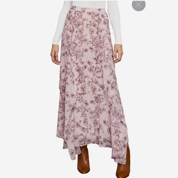 BCBG MaxAzria Amalli  Floral Maxi Skirt size 0 - Picture 3 of 14